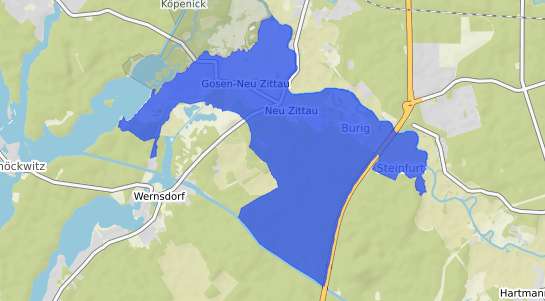 Bodenrichtwertkarte Gosen Neu Zittau